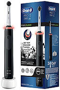 Електрична зубна щітка  Braun Oral-B Pro 3 3000 Pure Clean Black з дорожнім футляром + додаткова насадка, фото 7