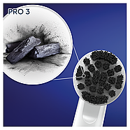 Електрична зубна щітка  Braun Oral-B Pro 3 3000 Pure Clean Black з дорожнім футляром + додаткова насадка, фото 4