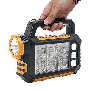 Ліхтар ручний HS-8029-1-A на сонячній батареї з USB для заряджання, 3 режими освітлення Помаранчевий, фото 3