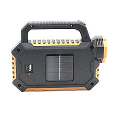 Ліхтар ручний HS-8029-1-A на сонячній батареї з USB для заряджання, 3 режими освітлення Помаранчевий, фото 5