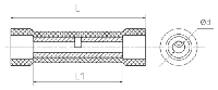 Гильза соединительная изолированная BV 1,25 (0,5-1,5) (10шт)
