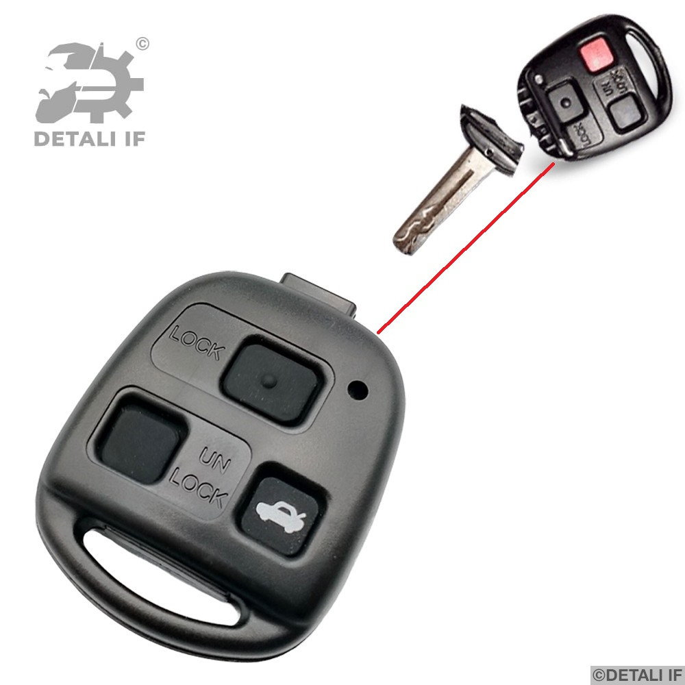 Ключ корпус ключа GX470 ключ Lexus 3 кнопки 12BBY-08 HYQ12BBT