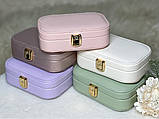 ❤️Скринька зі шкірозамінника для прикрас з замком, компактна, мінімалістична, 5 видів, фото 7