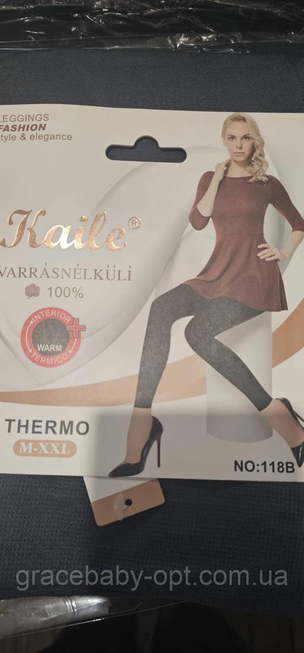 Жіночі термо лосини оптом, M/2XL рр № 118В, фото 1