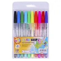 Ручки кулькові (набір) BEIFA AA927-10, 10 кольор.--NG353