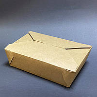 Ланчбокс із крафт картону 2000мл ламінований (100шт)