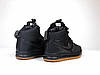 Чоловічі зимові кросівки Nike Lunar Force 1 Duckboot 17 з хутром чорні коричневим Найк Лунар Форс чорні високі шкіряні, фото 5