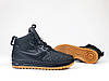 Чоловічі зимові кросівки Nike Lunar Force 1 Duckboot 17 з хутром чорні коричневим Найк Лунар Форс чорні високі шкіряні, фото 4
