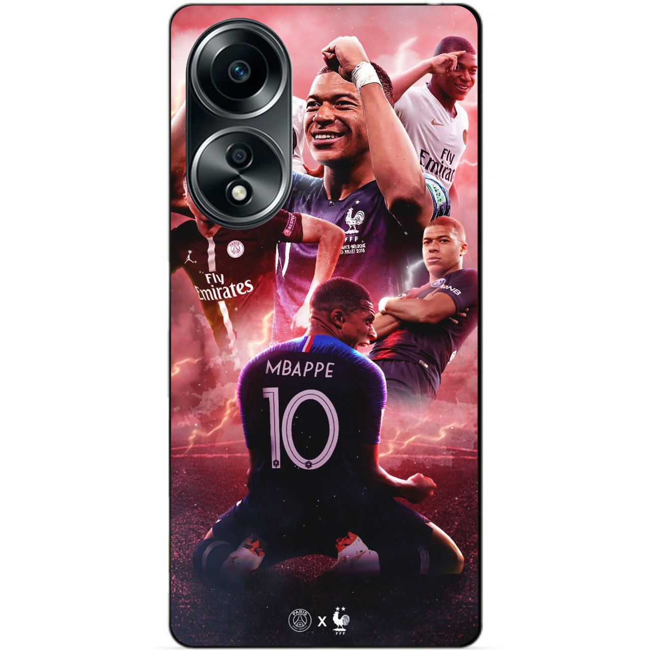 Силіконовий бампер чохол для Oppo A58 з малюнком Кіліан Мбаппе Mbappe