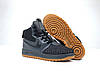 Чоловічі зимові кросівки Nike Lunar Force 1 Duckboot 17 з хутром чорні сірим Найк Лунар Форс чорні високі шкіряні, фото 4