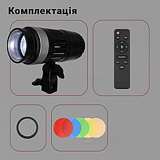 Світлодіодний прожектор YM-80 RGB 5 color 3200K-6500K — постійне світло для фото, відео зі штативом 2,1 метр, фото 3