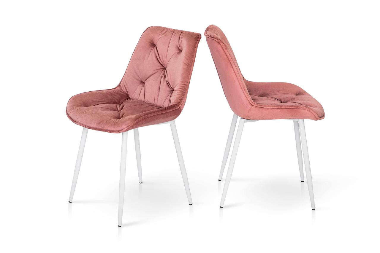 Стілець м'який Прадо (велюр/пудровий), фото 1