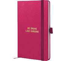 Книга записна Axent Partner Brave 8201-50-1-A, 125x195 мм, 96 аркушів, клітинка, малинова