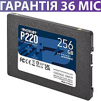 256GB SSD диск Patriot P220, твердотельный ссд 2.5" накопитель 256 Гб для ПК и ноутбука