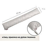 Подушка валик 15х90 см декоративна IDEIA утеплювач для вікон і дверей антиалергенна св.сірий, фото 4