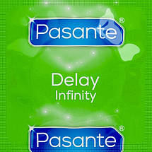 Презервативи Pasante Delay Infinity 6 штук з пролонгатором подовжуючі статевий акт, фото 2