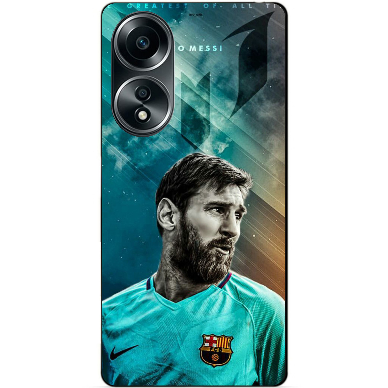 Силіконовий бампер чохол для Oppo A58 з малюнком Leo Messi Мессі