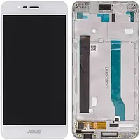 Дисплей для Asus Zenfone 3 Max 5.2" ZC520TL, модуль у зборі (екран і сенсор), з рамкою, оригінал Білий