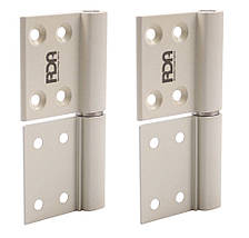 Дверні петлі RDA-Q-AL 1BB (ПАРА) 100x32x2,5mm шток квадрат (БЕЗ САМОРІЗІВ) WHITE - білий ALUMINIUM 61890 RDA, фото 5