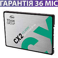 256GB SSD диск Team CX2, твердотельный ссд 2.5" накопитель 256 Гб для ПК и ноутбука