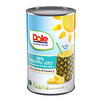 Сок Dole 100% Juice ананасовый, прямого отжима, ж/б 1.36 л