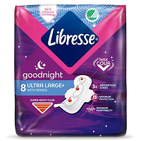 Гигиенические прокладки Libresse Goodnight Ultra Large с крылышками, 8 шт