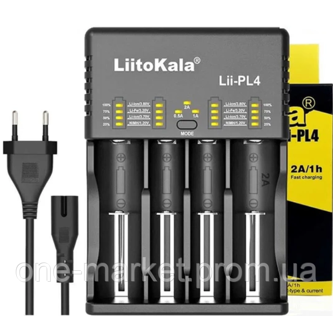 LiitoKala Lii-PL4 универсальное зарядное устройство для Ni-Mh Ni-Cd Li-Ion и LiFePO4 аккумуляторов - фото 1 - id-p1993834655
