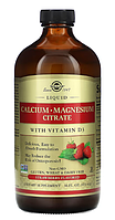 Солгар Цитрат кальция и магния с витамином D3 вкус клубника 473 мл Calcium Magnesium Citrate Vitamin D3 Solgar