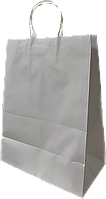 Пакет бумажный 80g белый с ручкой 380х320х150