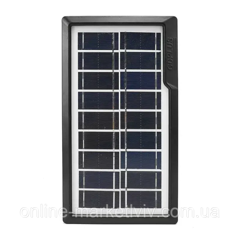 Портативная станция для зарядки Solar light system GD-8017-1, с 3 лампами и солнечной панелью / Фонарь - фото 5 - id-p1993812166