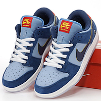 Кроссовки женские и мужские Nike SB Dunk Low Pro x Why So Sad? / кеды Найк СБ Данк голубые синие