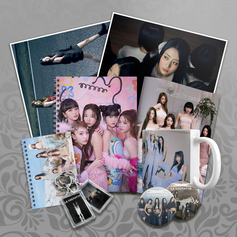 Подарунковий Бокс K-pop Le Sserafim 10 предметів