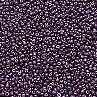 Бисер Металлик, размер 2мм, цвет Фиолетовый темный, 50г