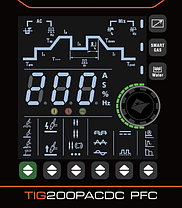 Апарат аргонодугового зварювання Jasic TIG-200P AC/DC PFC (E2S22) EVO20 (маска Rihno 900, пальник Parke 26), фото 6