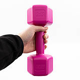 Килимок для йоги, фітнесу, спорту (йога мат, каремат) + гантелі для фітнесу 2шт по 2кг OSPORT Set 69 (n-0099) Сіро-рожевий, фото 5