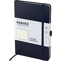 Книга записная Axent Partner 8201-02-A, A5-, 125x195 мм, 96 листов, клетка, твердая обложка, синяя