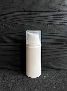 Білий вакуумний диспенсер 30 мл "Magic SL" з механізмом самозащіпки та товстими стінками