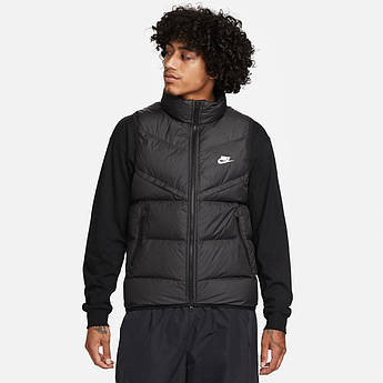 Жилет спортивний Nike Sportswear Club Water-Repellent Puffer FB8193-010, Чорний, Розмір (EU) — XS