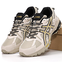 Кроссовки женские и мужские Asics Gel-Kahana 8 Beige Gold Black / Асикс гель каяно 8 бежевые