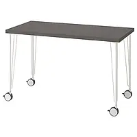 IKEA LAGKAPTEN / KRILLE(194.164.81), стол письменный, темно-серый/белый