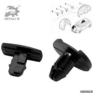 Кліпса кріплення підкрилка локера колісної арки 5008 Peugeot