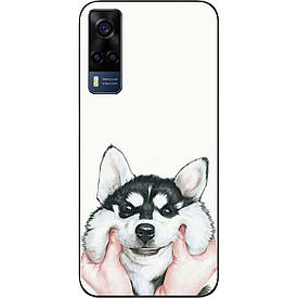 Бампер силіконовий Case для Vivo Y53S з малюнком Хаскі