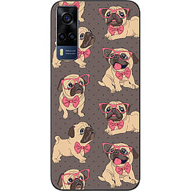 Бампер силіконовий Case для Vivo Y53S з малюнком Мопсики