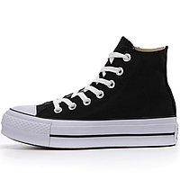 Кроссовки женские Converse Chuk Taylor Classic Black High / Конверс высокие черные