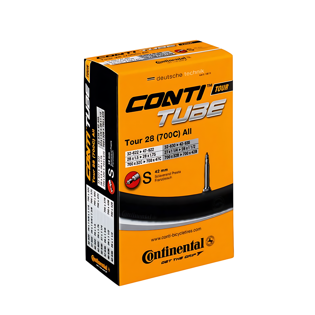Камера для велосипеда Continental Tour 28" All, 32-622 -> 47-622, PR42mm