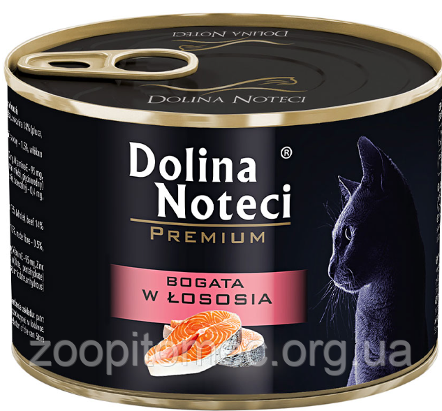 Консерва для кішок Dolina Noteci (Долина Нотечі) cat м'ясні шматочки в соусі з лососем, 400 г