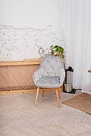 Мягкий стул с деревянными ножками "Меджик" Світло-Сірий