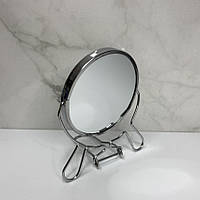 Двостороннє косметичне дзеркало для макіяжу на підставці Two-Side Mirror 9,5 см (418-4)