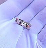 Срібна каблучка з золотом, фото 2