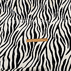 Велюр плюш друкований принт Зебра чорна на білому, фото 2